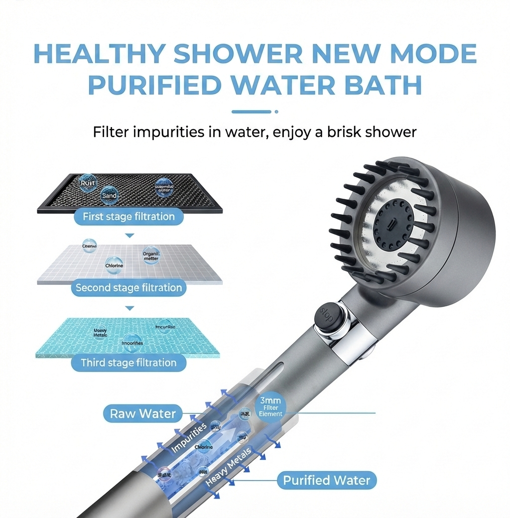 Fivvra™ Filtered Shower Head